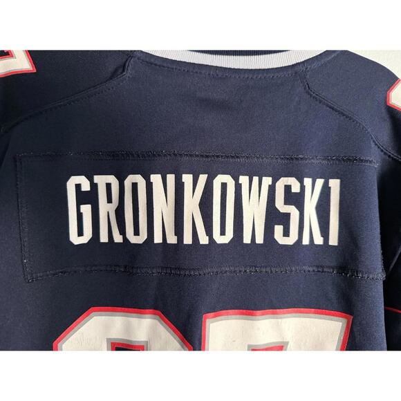 Vintage New England Patriots Jersey Rob Gronkowski #87 NFL Blue Nike Youth M - Picture 9 of 15